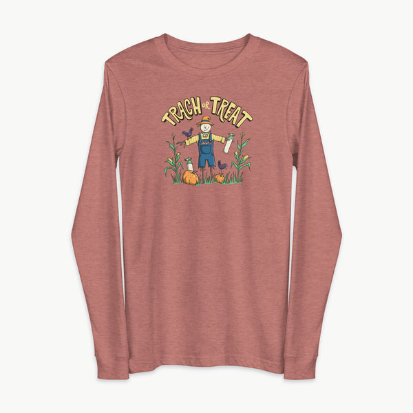 Trach or Treat Scarecrow - Adult Long Sleeve T-Shirt
