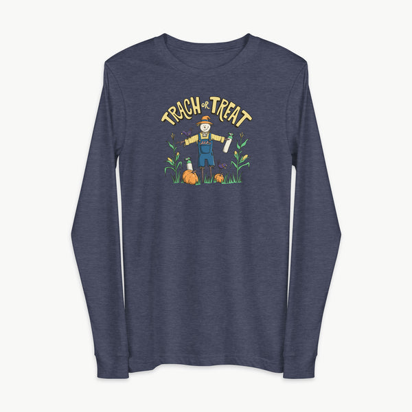 Trach or Treat Scarecrow - Adult Long Sleeve T-Shirt