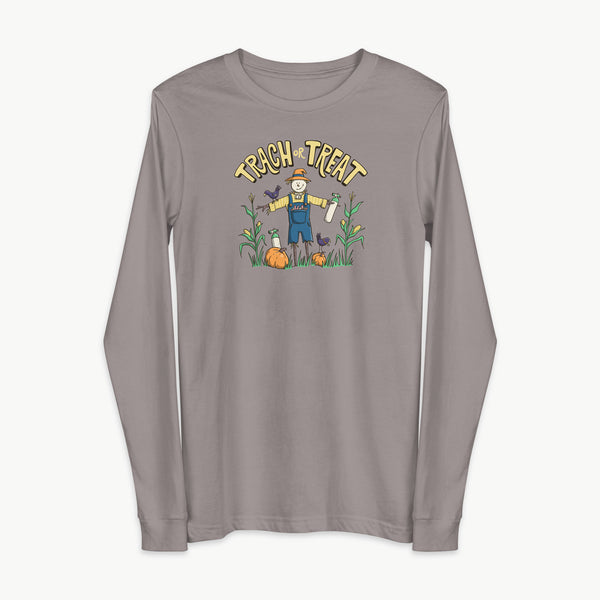 Trach or Treat Scarecrow - Adult Long Sleeve T-Shirt