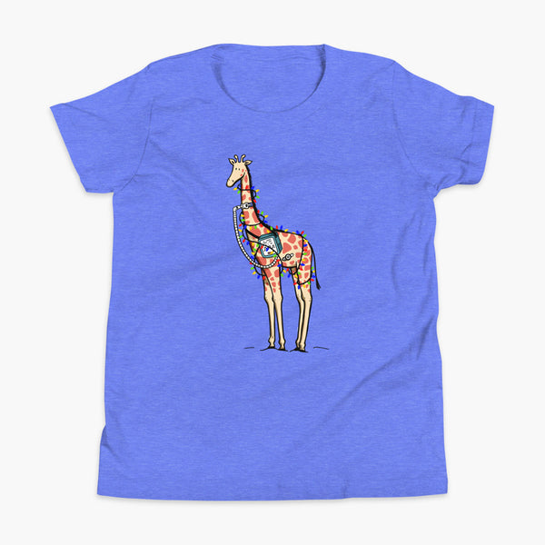 Christmas Giraffe - Youth (8-14yrs) T-Shirt