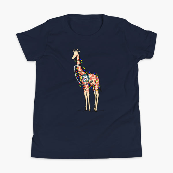 Christmas Giraffe - Youth (8-14yrs) T-Shirt