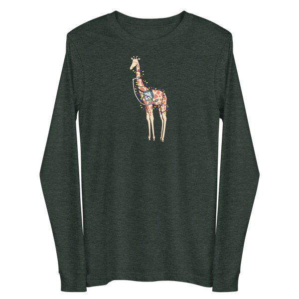Christmas Giraffe - Adult Long Sleeve
