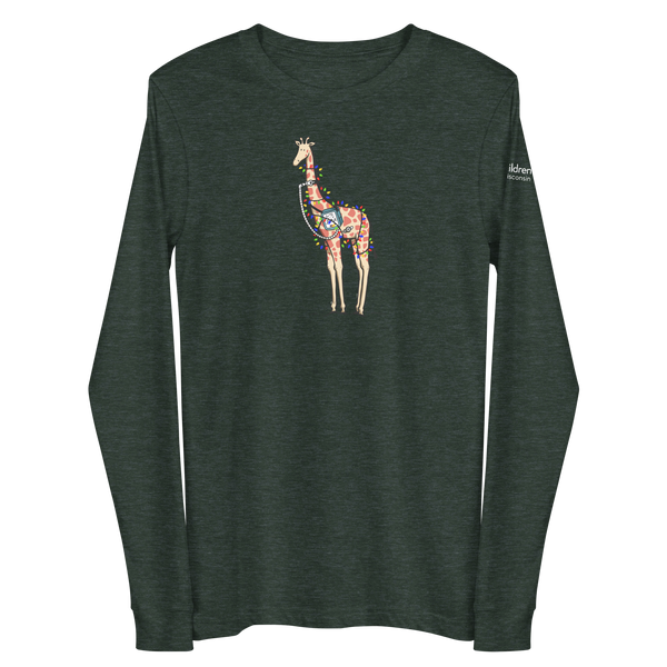 Z - Children's Wisconsin - Christmas Giraffe - Adult T-Shirt