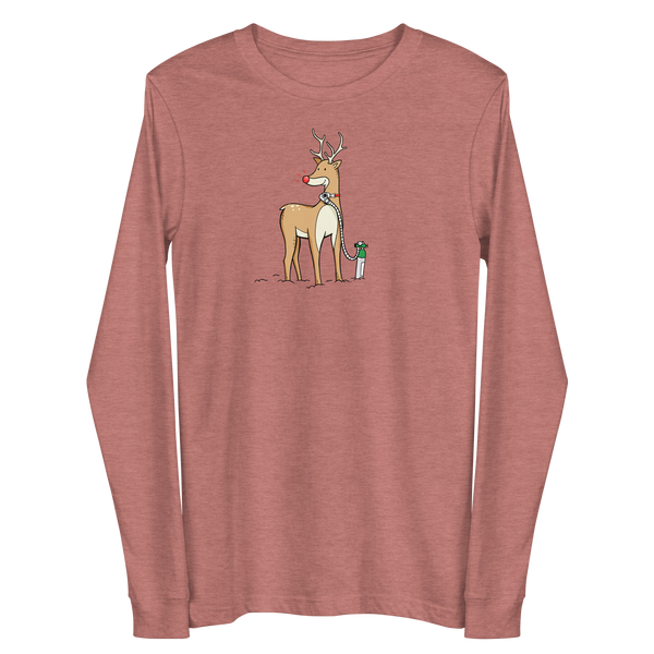 Reindeer with Oxygen  - Adult Long Sleeve