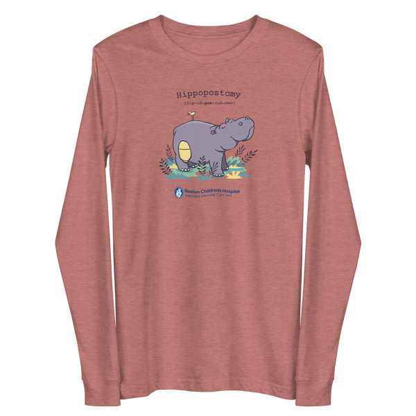 Z - Boston Children's NICU - Hippopostomy - Adult Long Sleeve T-Shirt