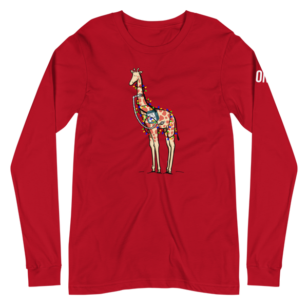 Z — DCH Christmas Giraffe — Adult Long Sleeve Tee