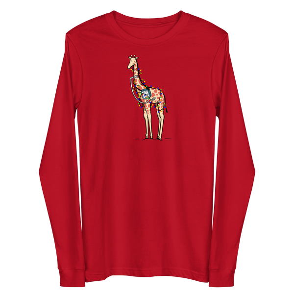 Christmas Giraffe - Adult Long Sleeve