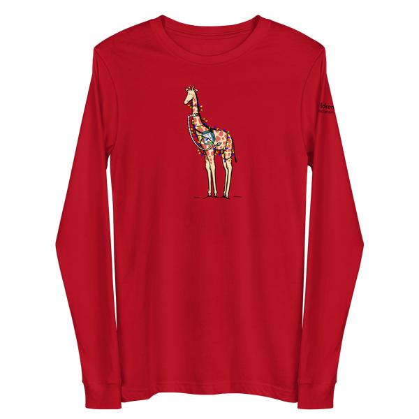 Z - Wisconsin infantil - Jirafa navideña - Camiseta para adulto