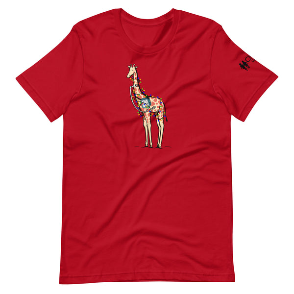 Z - Children's Wisconsin - Christmas Giraffe - Adult T-Shirt